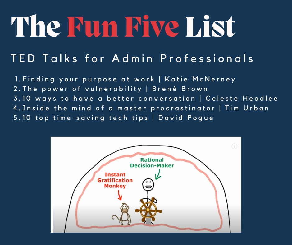 The Fun Five List: TED Talks for Admin Professionals